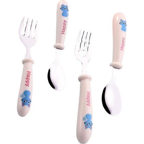 Cuillère en acier inoxydable et polypropylène pour enfants (1/3)