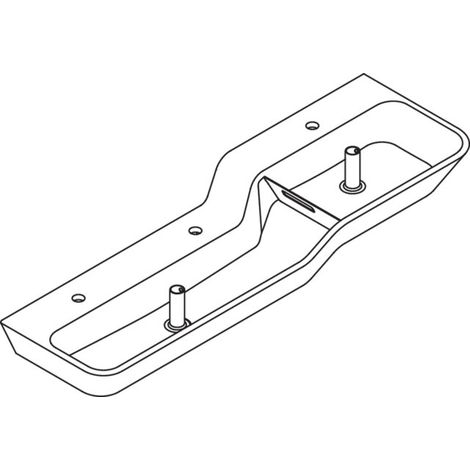 HEWI 950.12.304 Lavabo 1400 mm, cuve supérieure droite (1/3)