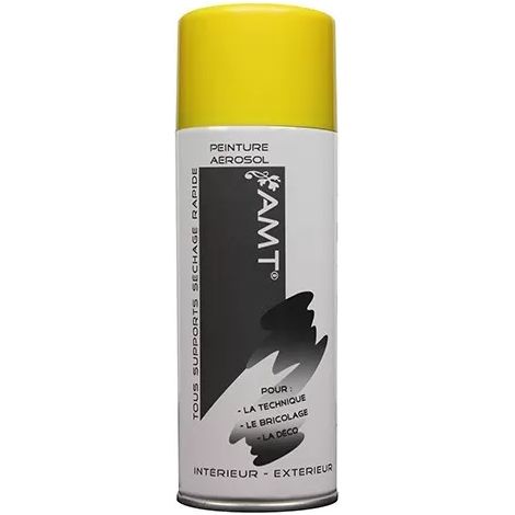 Peinture aérosol - AMT - Jaune titi - 330 ml - Résistance après séchage - Pour tous supports