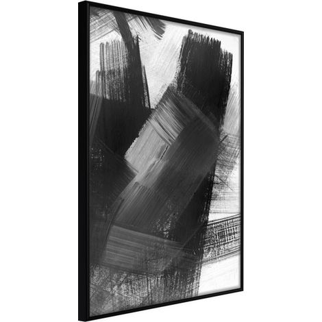 Affiche Murale Encadrée "Black Mosaic" 30 x 42 cm Noir