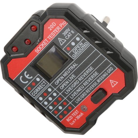 Testeur de fuite de courant 20D, détecteur de fuite de courant, vérificateur de circuit électrique, fil sous tension et fil neutre, fiche 48-250VEU (1/5)