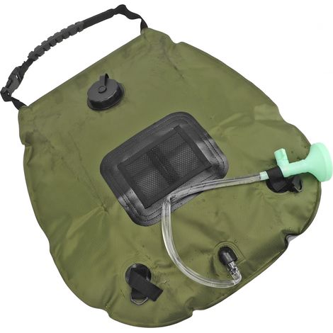 20L grüne, faltbare Solarduschtasche aus PVC für Camping und Wandern. (1/5)