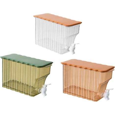 Verseuse à eau froide avec robinet, PP hermétique pour réfrigérateur, idéale pour thé aux fruits, thé fleuri, thé au lait, 1 pièce, vert (1/5)