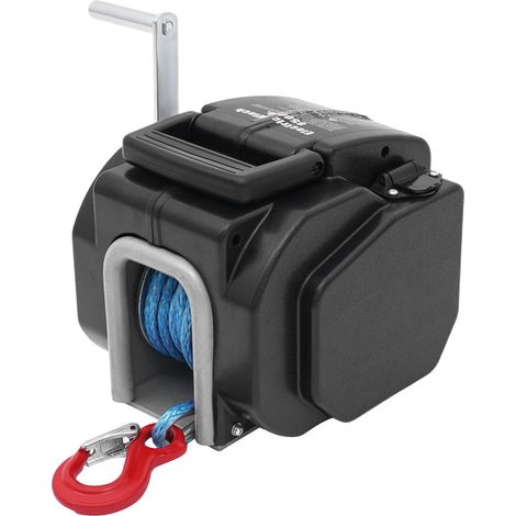 Treuil électrique avec télécommande, 12 V, 6500 lbs treuil de bateau pour bateaux, véhicules tout-terrain, remorques, camions, moteur à enrouler, treuil de 10 m (1/5)