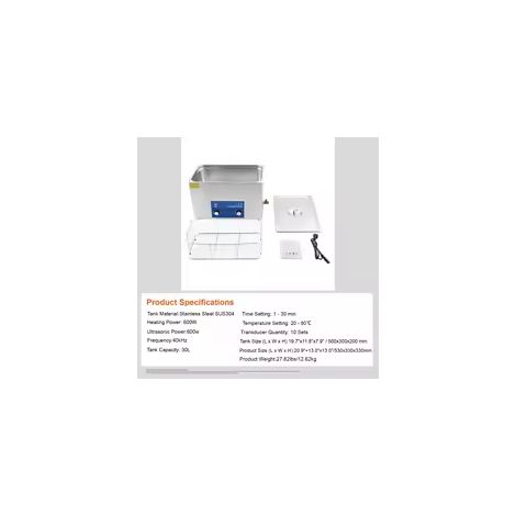 SIHAO 30L 40KHZ Ultraschallreiniger mit Heiztimer für Schmuckreinigung Taste Steuerbrille Ringe Zähne Musikinstrumente Blau (1/5)
