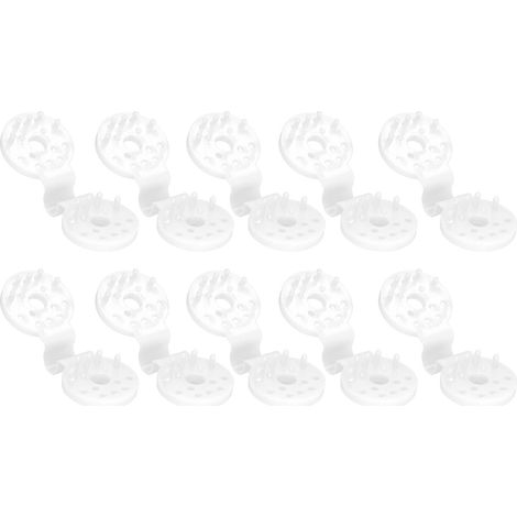 100 attaches de toile d'ombrage en plastique blanc, clips résistants pour serre, jardin extérieur, anti-oiseaux (1/5)