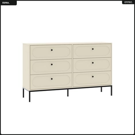 Commode - H.92 x L.150 x P.40 - SUNA - CACHEMIRE (1/5)