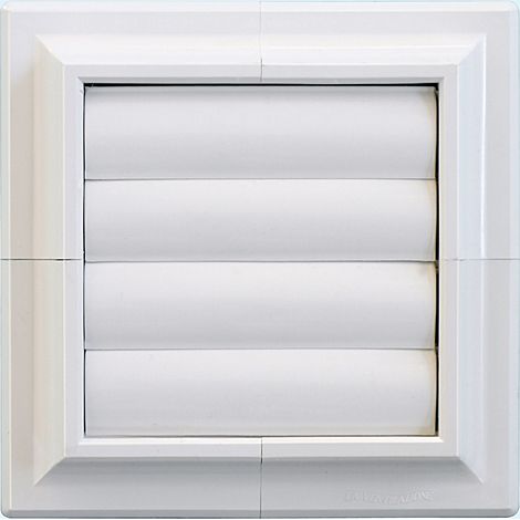 Grille ventilation PVC sortie d'air à volets mobiles 140 x 140 mm - pose en applique - First Plast