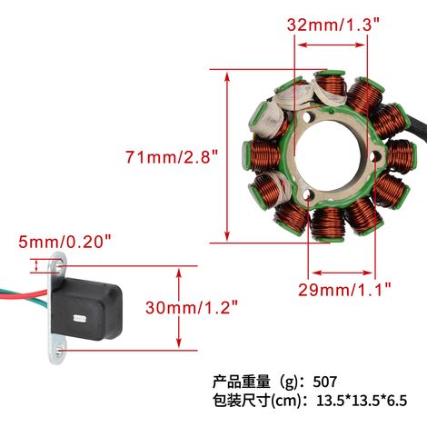 RMZ250 RMZ450 RMZ 250 450 32101-28H00 Statorspule Motorradmagneto (1/4)
