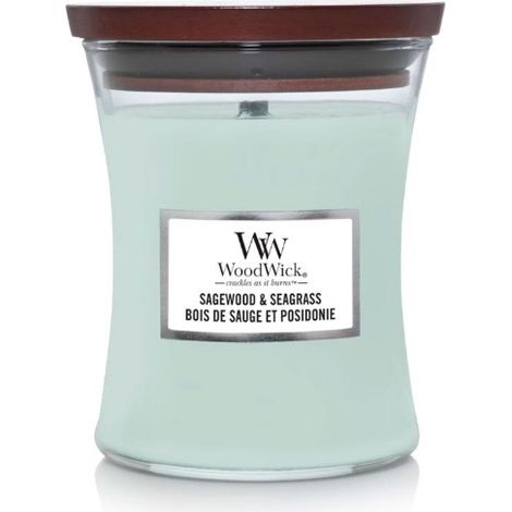 CANDELA CLESSIDRA MEDIA HOURGLASS SAGEWOOD & SEAGRASS (1/2)