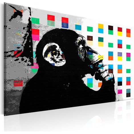Quadro - Banksy The Thinker Monkey  - 120x80 (1/4)