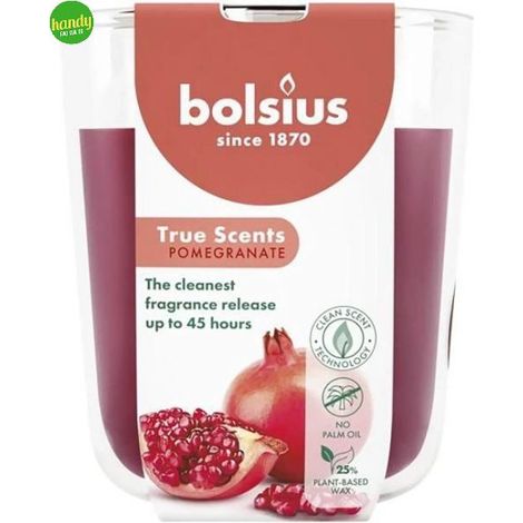 Candela vetro True Scents Melograno Bolsius