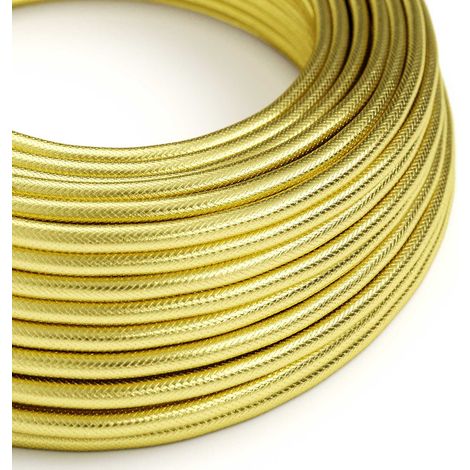 Creative-Cables Cavo elettrico rivestito in tessuto, 3 x 0,75 mm², 1 m, Ottone RR13, Rotondo, Tessuto (1/3)