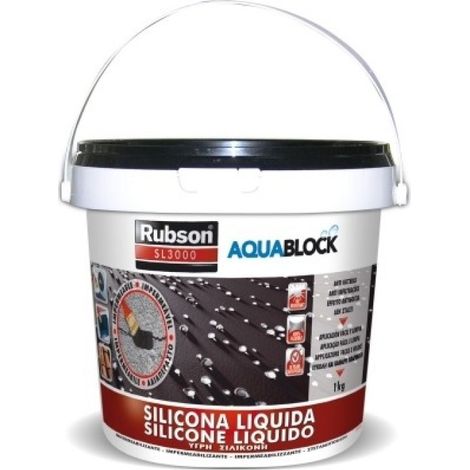 Silicona liq elast100% 1 kg neg imp aquablock rubson
