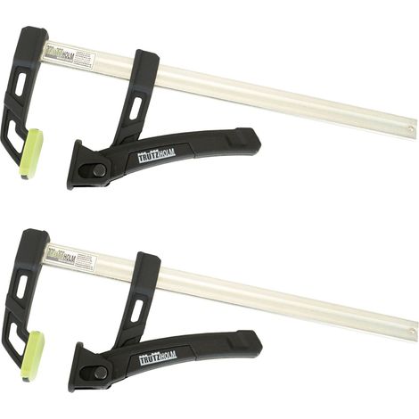 2x Einhandzwinge 80kg Spannkraft 25cm Spannbereich Aluminium Schnellspannzwinge (1/5)
