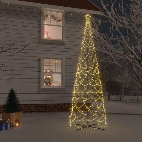LED-Weihnachtsbaum,Outdoor-Lichterketten,Weihnachtsschmuck/Weihnachtsdekoration Kegelform Warmweiß 1400 LEDs 160x500 cm CIW37182 (1/5)
