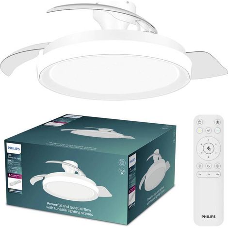 [NEUWERTIG] B-Ware Philips Deckenventilator Ventilator mit Fernbedienung Dimmbar 28W Glitzereffekt (1/2)