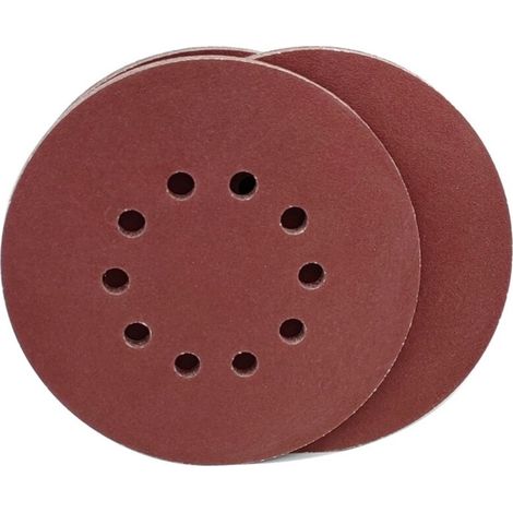 Disques de Ponçage 225 mm 10 Pièces Grain P180 10 Trous Disques Abrasifs 225 mm Ronds Papier Abrasif for Ponceuse pour Cloisons Sèches Ponceuse Girafe (1/5)