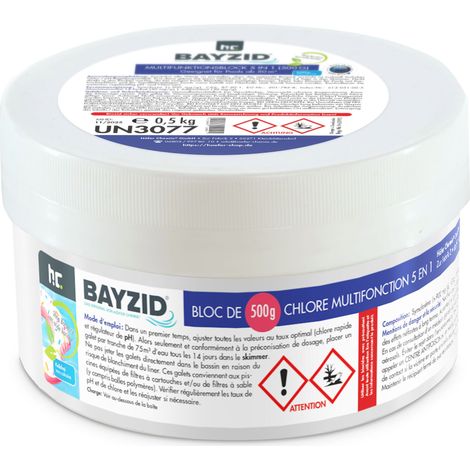 18x 500 g BAYZID® Multiblock 5in1 für Pools