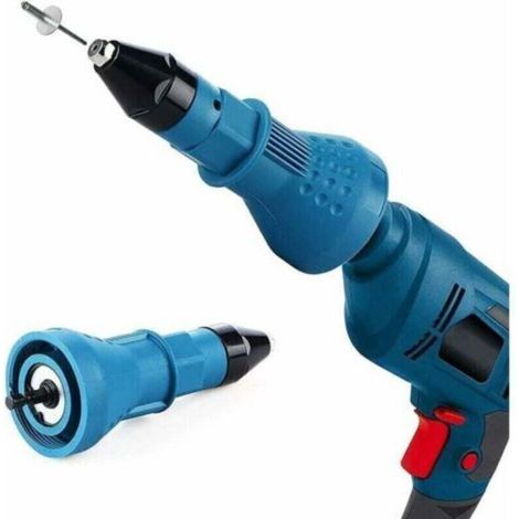 Pistolet À Riveter - Adaptateur De Traction Pour Perceuse - Compatible Avec Rivets Standard - 1 Pièce (1/4)