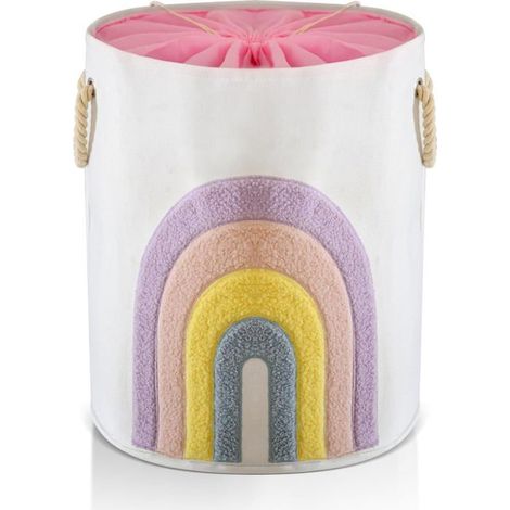 Panier À Linge Pour Enfants,Rose,58 L,En Toile,Avec Fermeture À Cordon,Panier Extra Large,Pour Vêtements De Bébé,Panier Pour[CA49] (1/5)