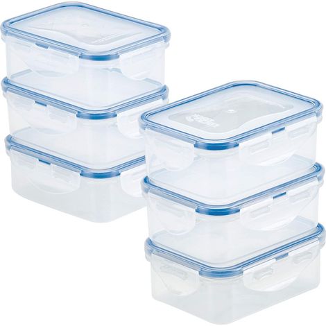 Ensemble de 6 boîtes de rangement transparentes pour une organisation optimale de la maison, dans la cuisine et sur le plan de travail.-AquaForge (1/5)