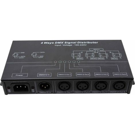 LED controller, DMX controller, 4-channel DMX signal distributor, DMX124