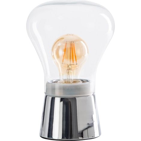 Lampe à poser en verre avec fonction tactile, lampe de chevet design pour chambre, hauteur 21 cm - PANGIVO (1/4)
