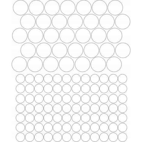 Fahrradhelmaufkleber mit Polka-Dots, 119 Stück, mattweiß