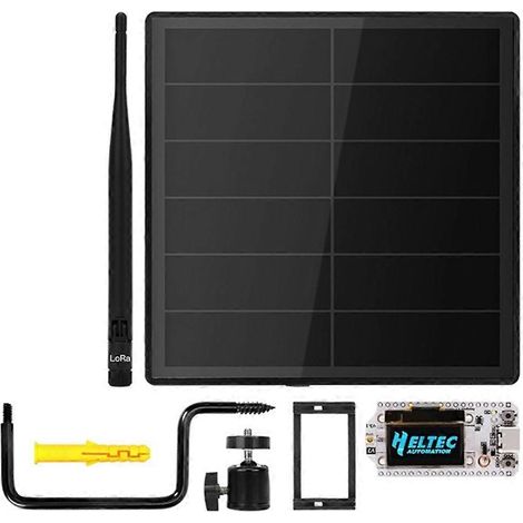 Nœud solaire D5 avec panneau solaire 5V ESP32 LoRa 32 V3 pour WiFi Meshtastic LoRaWAN Heltec ESP32 SX1262 LoRa 915MHz (1/5)