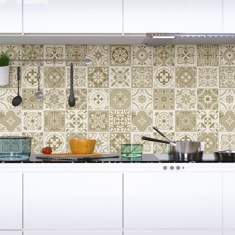 Sticker Mural Carrelage adhésif Cuisine Salle de Bain - 60 STICKERS CARREAUX DE CIMENT AZULEJOS FORTUNATO - 60stickers20x20cm (1/5)
