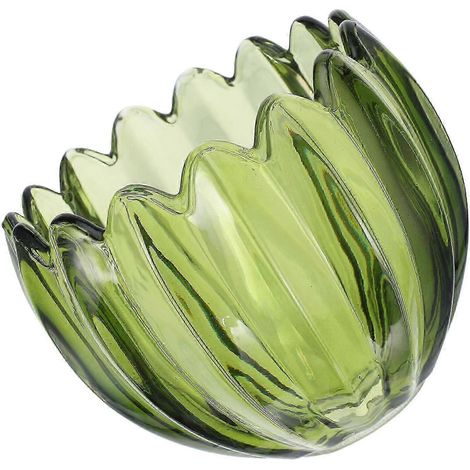 Abat-jour en verre vert citrouille, décoration de table, fait main, lot de 1 (1/5)