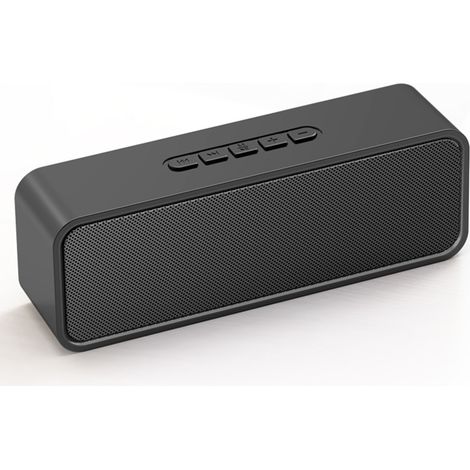 Enceinte sans fil portable, Bluetooth 5.0 avec son stéréo 3D HiFi et basses profondes, batterie 1500 mAh, autonomie de 12 heures (noir) (1/5)