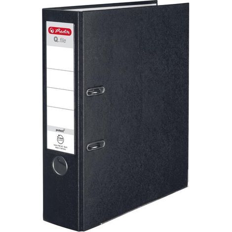 A4-Ordner, 8 cm, PP schwarz, Q-Datei