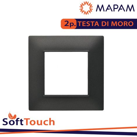 PLACCA SOFT-TOUCH GEM-T2 2P 6002ST-4 TESTA DI MORO