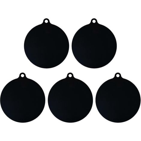 5er-Pack Antirutschmatten für Induktionskochfelder, Schwarz