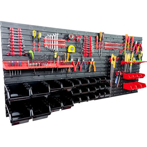 Tablero de herramientas para taller de 172x78 cm + 33 bandejas (1/5)