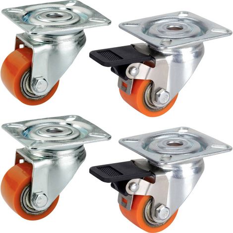 dörner + helmer 450035 Roulette pivotante pour charge lourde Diamètre de la roue: 35 mm Capacité de charge (max.): 100