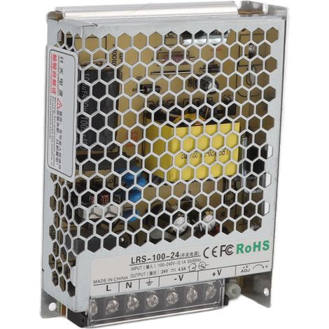 Alimentation à découpage LRS 100W 24V 4,5A, transformateur de tension pour automatisation industrielle, équipement militaire et recherche scientifique, entrée 100-240V (1/5)