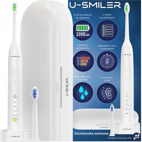 U-SMILER SONIC ELEKTRISCHE ZAHNBÜRSTEN-ETUI 5 MODI IPX8