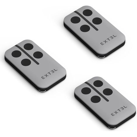 Télécommande pour portail et porte de garage compatible Extel Umii - Extel - 761100 - Lot de 3 (1/5)