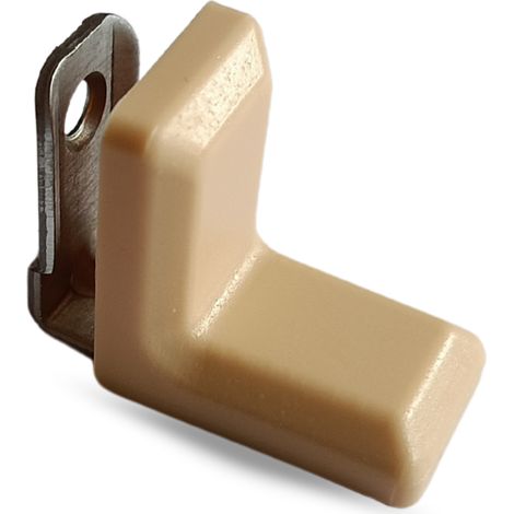 Ángulo para muebles Komandorek, soporte metálico + tapa, arce claro (12) 100 PIEZAS (1/5)