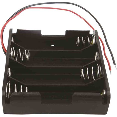 Porte-pile 4 x RS PRO AA, raccordement Fils ( Prix pour 1 )