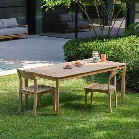 Table de jardin en teck 8 personnes (1/5)