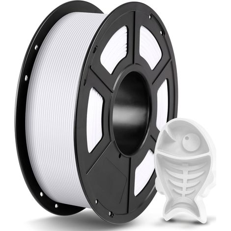 PETG-Filament 1,75 mm, PETG-Filament für 3D-Drucker, hohe Festigkeit und Zähigkeit, Maßgenauigkeit +/- 0,02 mm, 1 kg Spule, weißes PETG