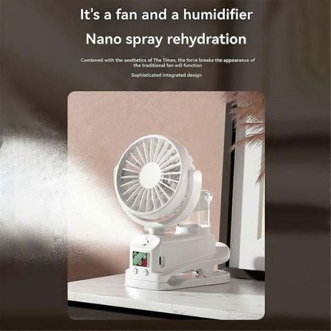 Ventilateur pulvérisateur avec fonction de charge mini pince fixation sur pied B (1/5)