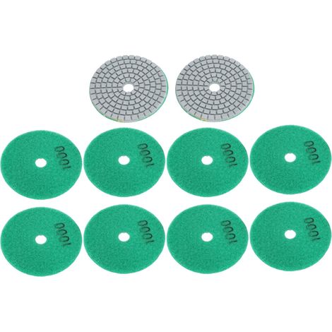 Set di 10 dischi lucidanti diamantati – 7,6 cm – grana 1000 – per granito / quarzo / marmo / pietra / cemento