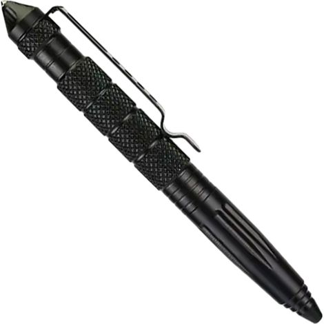 Stylo Autodéfense - Casse-Vitre Triangulaire - Alliage D'aluminium - 155 x 15 mm - Noir - 1 Pièce (1/5)