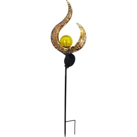 Lampes solaires d'extérieur en forme de lune et de soleil pour jardin, cour ou terrasse, style antique, 1 pièce. (1/5)