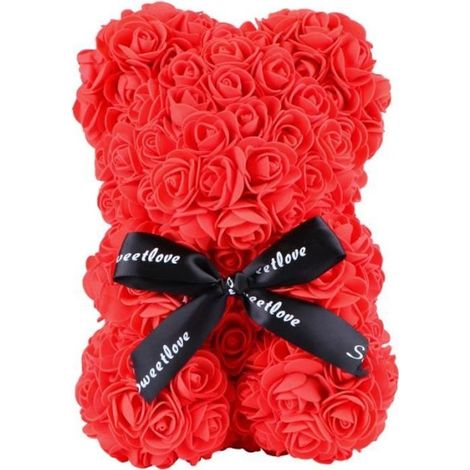 Ours rose mignon amour fleur ours artificiel pour toujours meilleur cadeau de graduation FLEUR STABILISEE - FLEUR ETERNELLE (1/4)